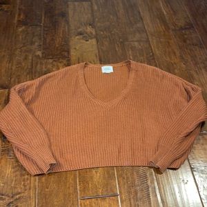 Crop sweater shirt burnt orange tillys size small/medium